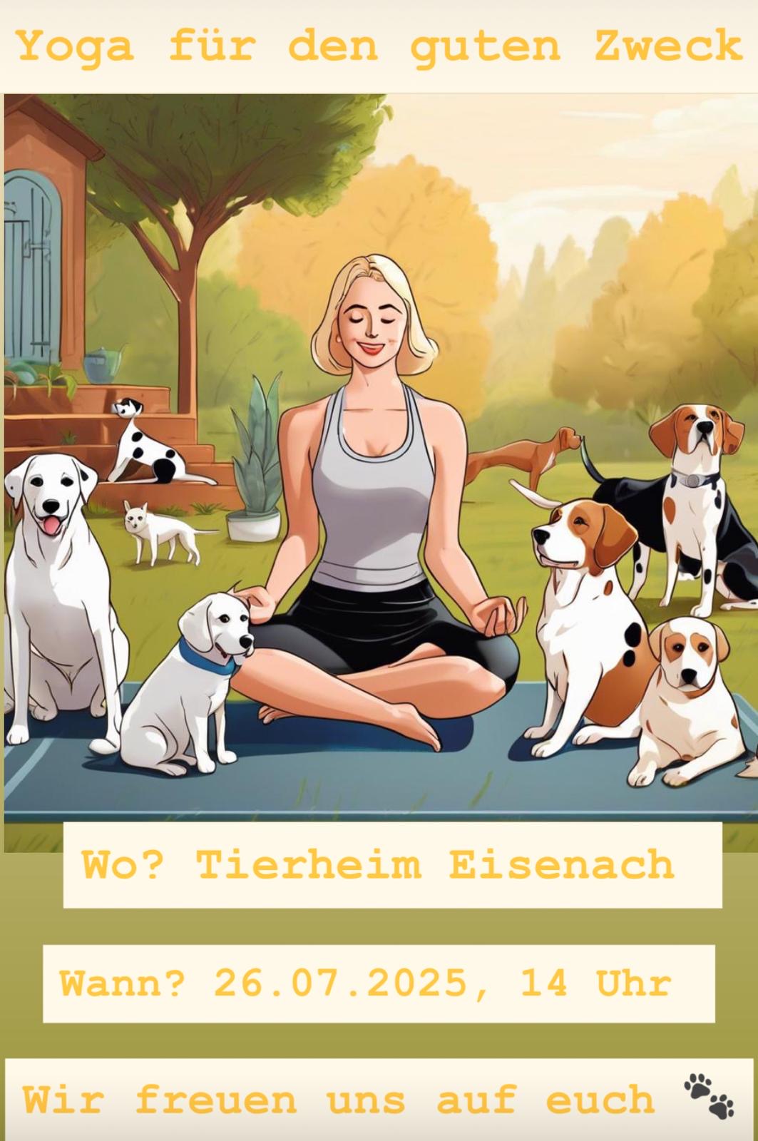Yoga im Tierheim am 26. Juli 2025